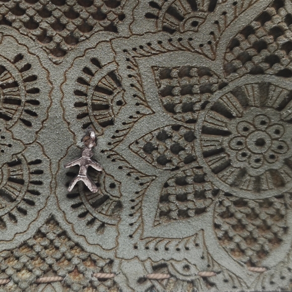 Henry Beguelin micro purse. Made in Italy.  Sage Green 4.5 "x 6.5" tall 3.5depth - Picture 7 of 10